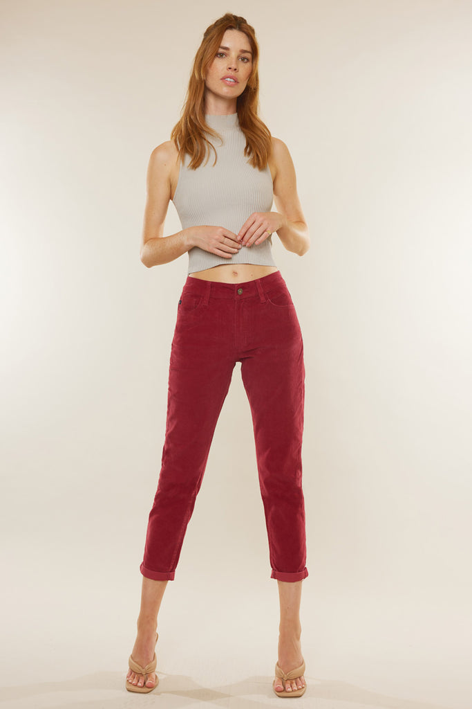 Corduroy mom jeans deals