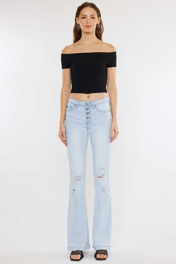 Harlowe Mid Rise Flare Jeans - Official Kancan USA