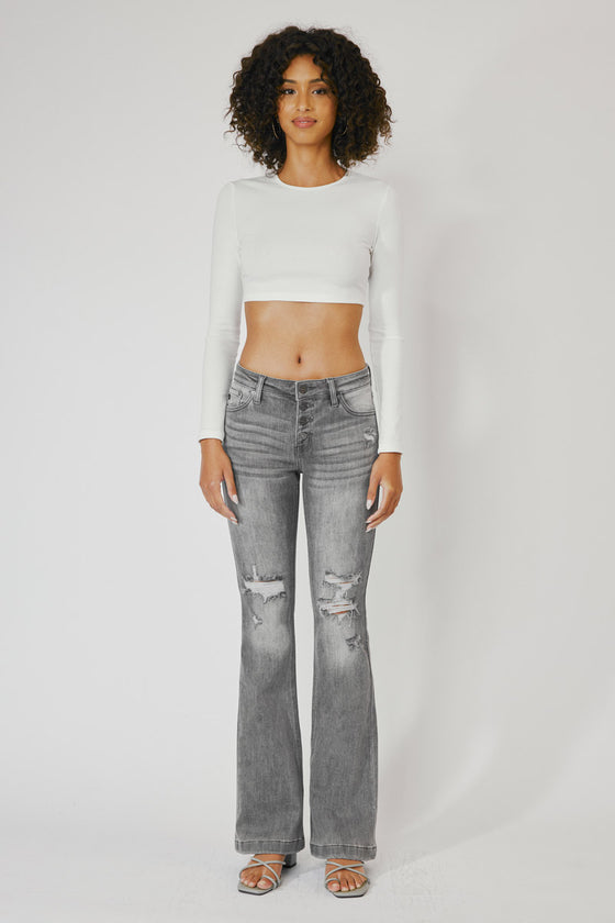 Harlowe Mid Rise Flare Jeans - Official Kancan USA