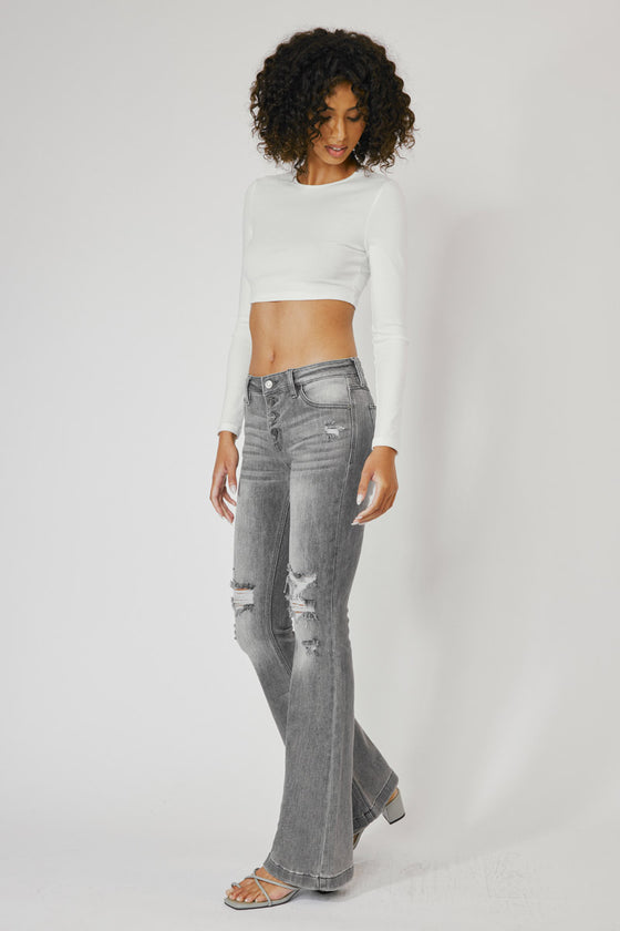 Harlowe Mid Rise Flare Jeans - Official Kancan USA
