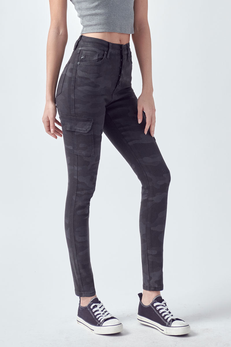 Clementine High Rise Coated Super Skinny Jeans - Official Kancan USA