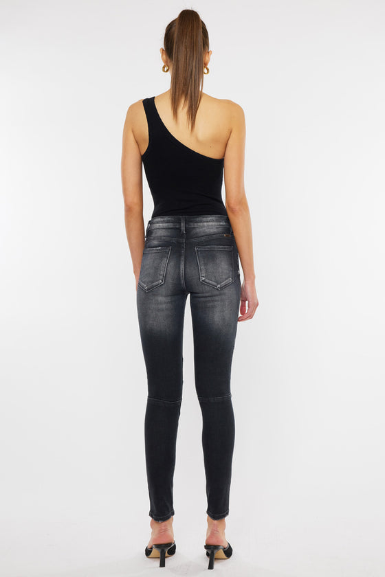 Peyton Mid Rise Moto Super Skinny Jeans - Official Kancan USA