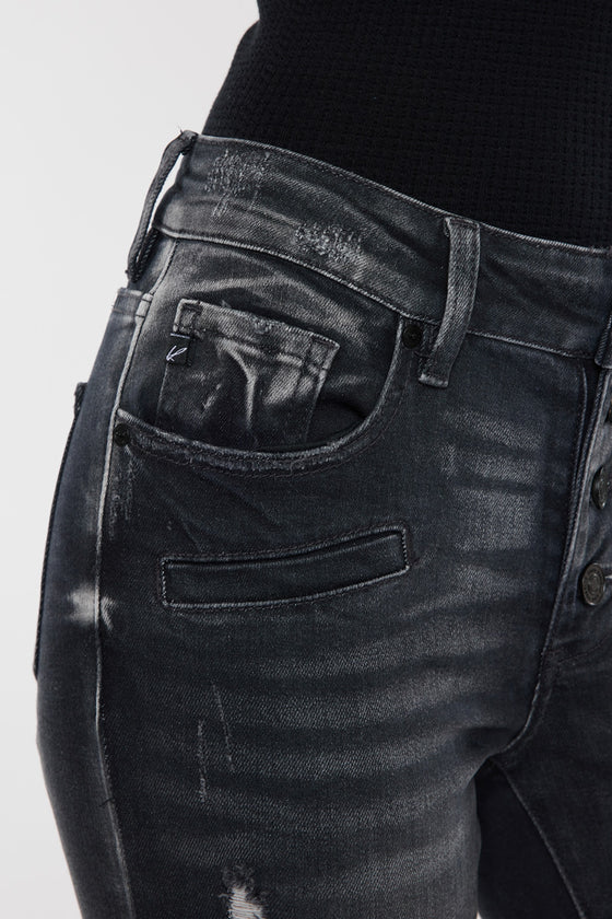 Peyton Mid Rise Moto Super Skinny Jeans - Official Kancan USA