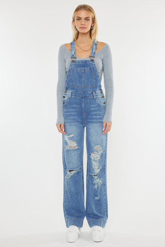 Malibu High Rise Wide Leg Overalls - Official Kancan USA