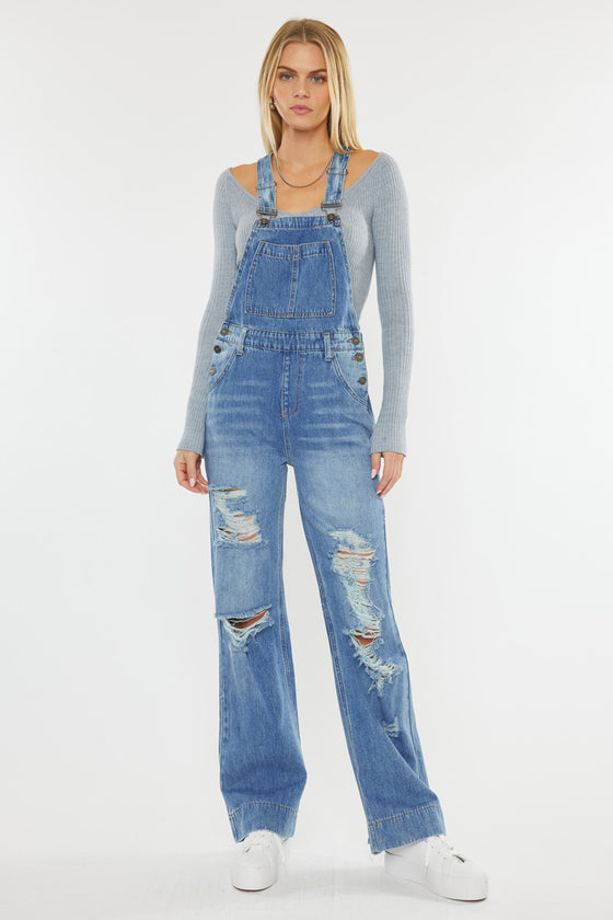 Malibu High Rise Wide Leg Overalls - Official Kancan USA