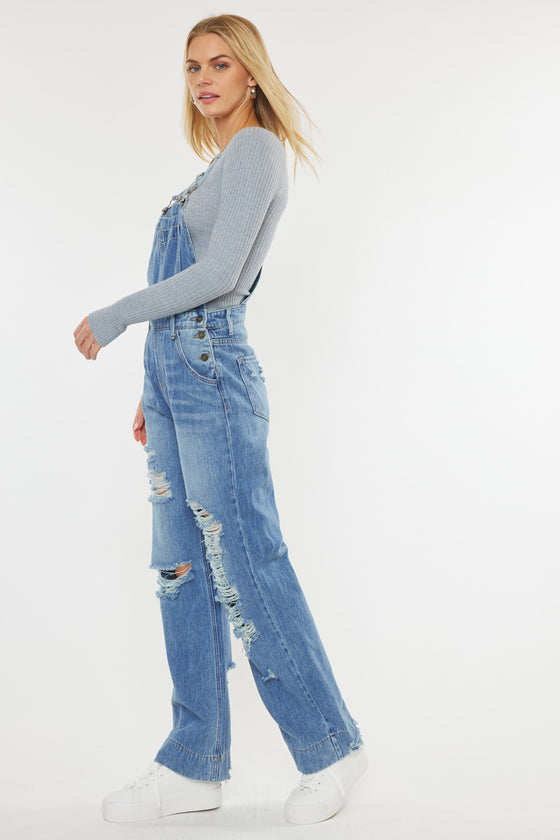 Malibu High Rise Wide Leg Overalls - Official Kancan USA