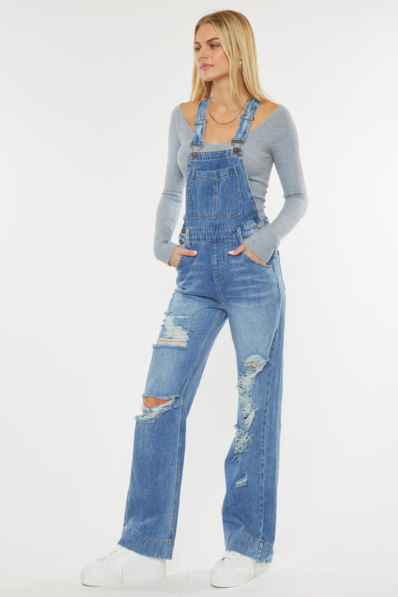 Malibu High Rise Wide Leg Overalls - Official Kancan USA