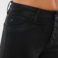 Rosé High Rise Faux Leather Kick-Flare Pants - Official Kancan USA
