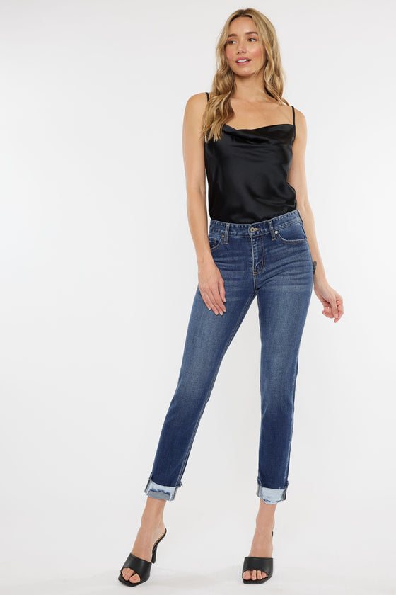 Cane Mid Rise Slim Straight Leg Jeans - Official Kancan USA