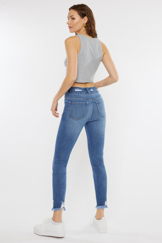 Ariana High Rise Ankle Skinny Jeans - Official Kancan USA