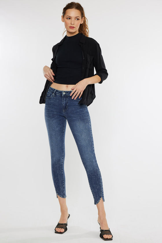 Temple Mid Rise Ankle Skinny - Official Kancan USA