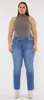 Lory High Rise Slim Straight Jeans (Plus Size) - Official Kancan USA