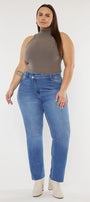 Lory High Rise Slim Straight Jeans (Plus Size) - Official Kancan USA