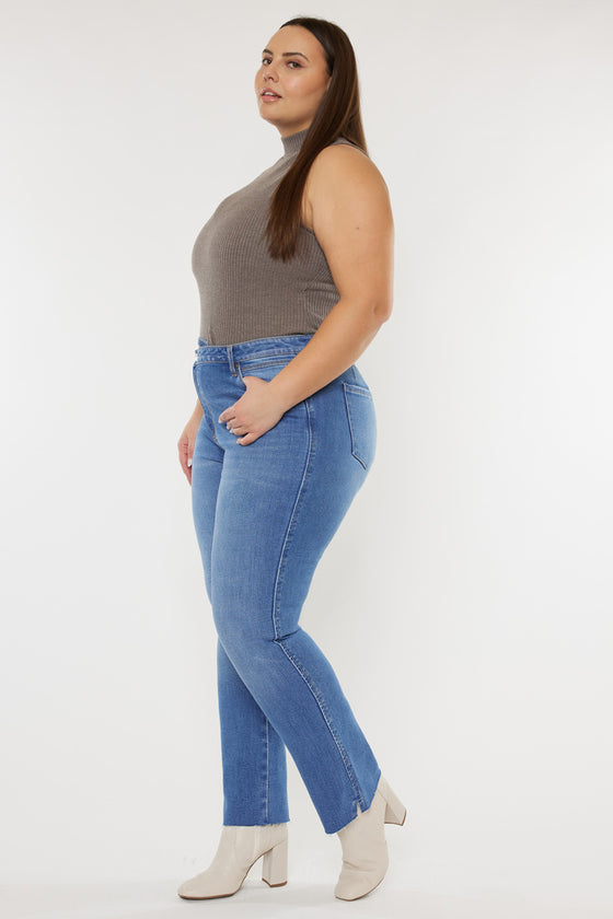 Lory High Rise Slim Straight Jeans (Plus Size) - Official Kancan USA