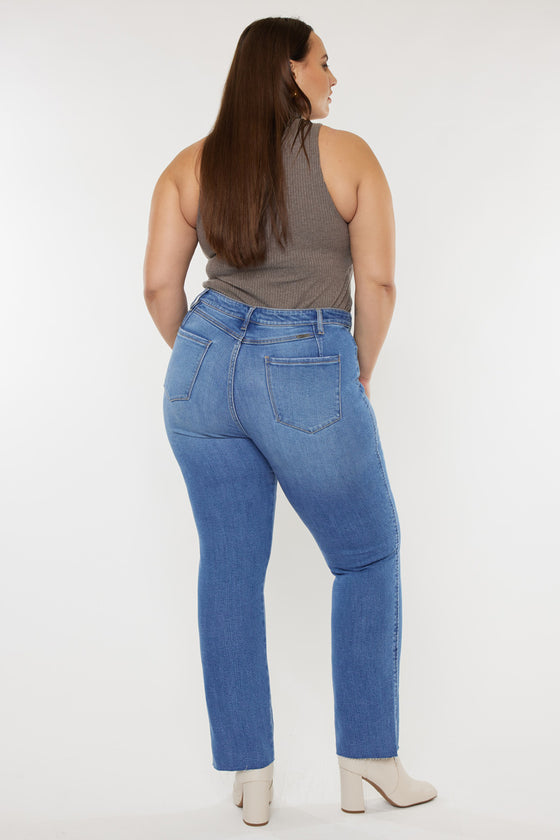 Lory High Rise Slim Straight Jeans (Plus Size) - Official Kancan USA