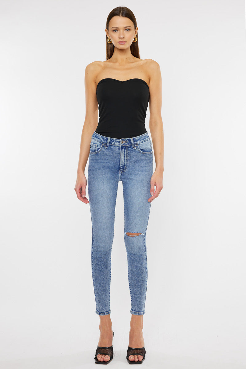 Vincity High Rise Ankle Skinny Jeans - Official Kancan USA