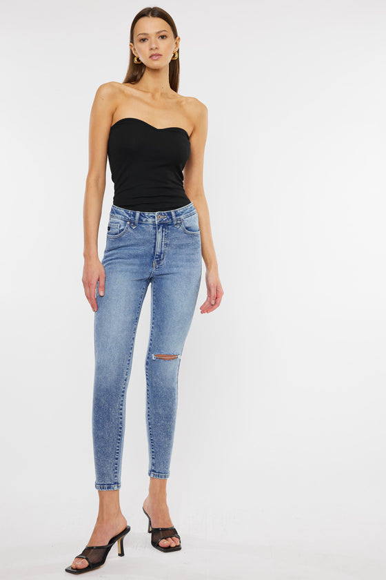 Vincity High Rise Ankle Skinny Jeans - Official Kancan USA