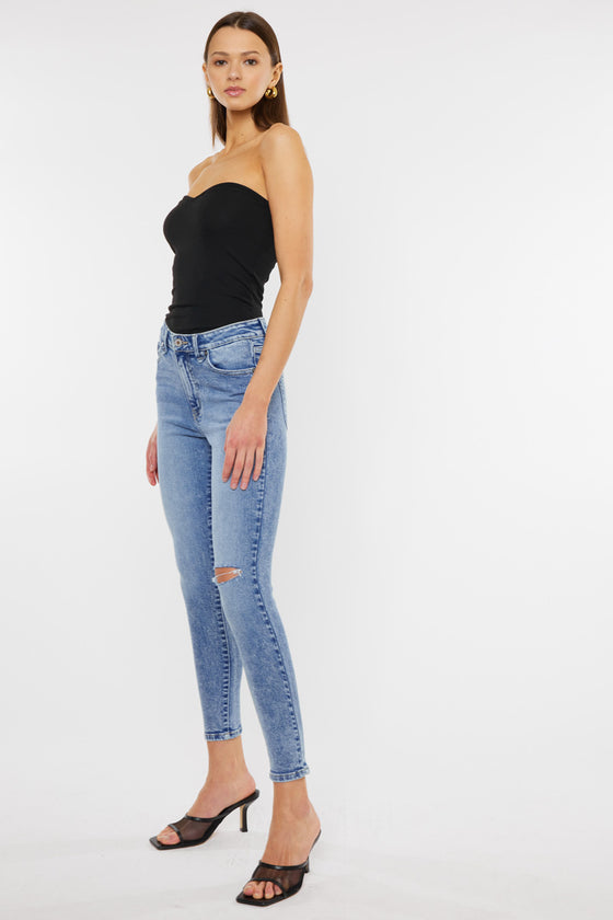 Vincity High Rise Ankle Skinny Jeans - Official Kancan USA