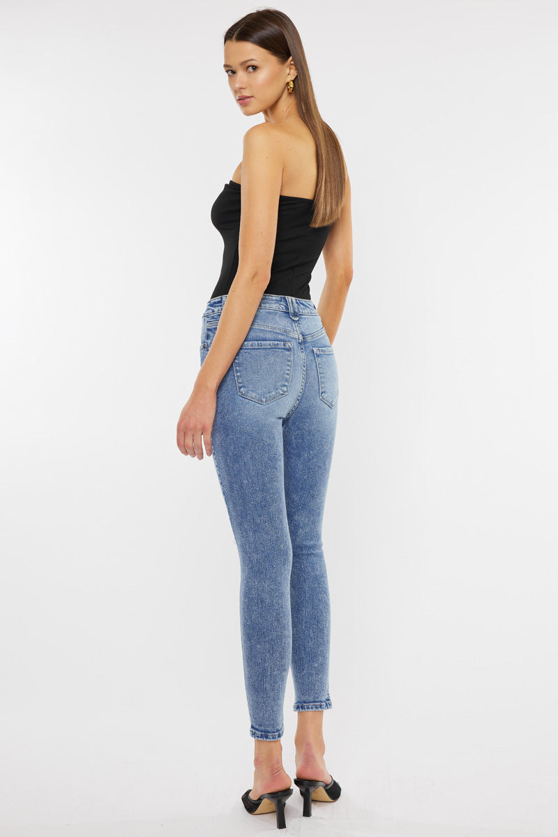 Vincity High Rise Ankle Skinny – Kancan USA