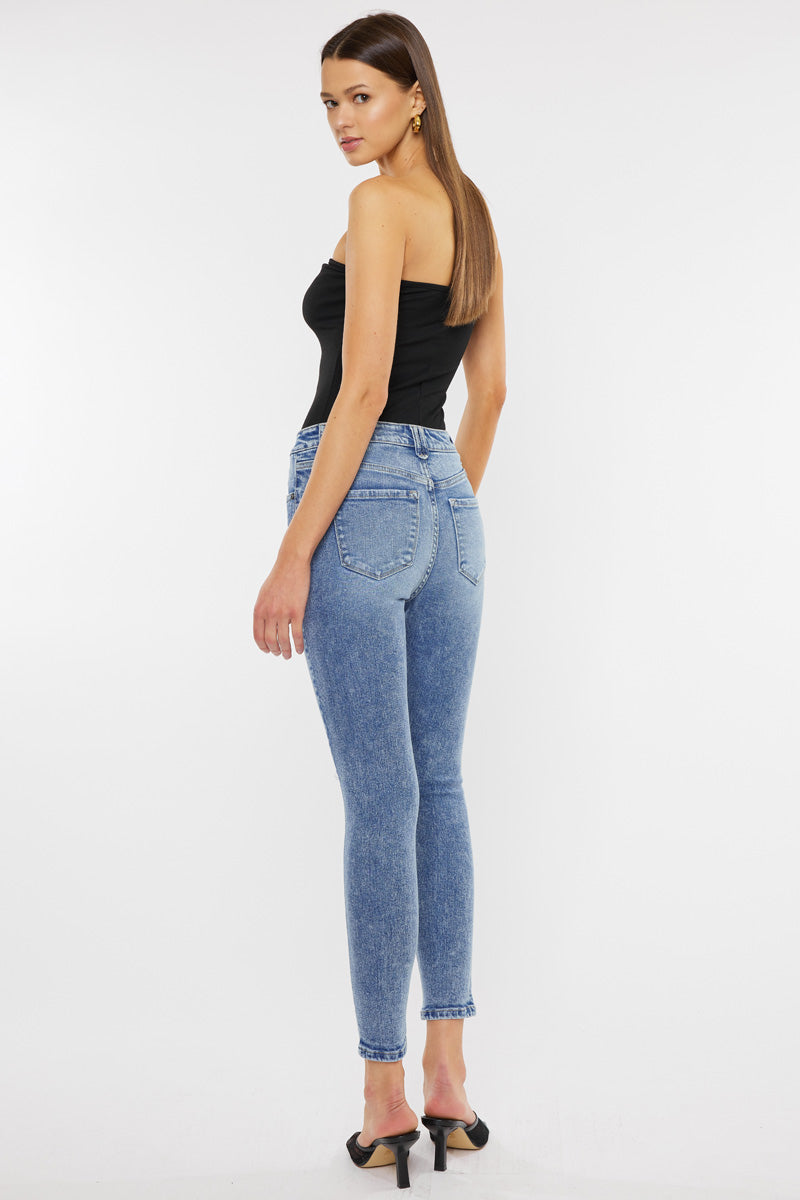Vincity High Rise Ankle Skinny Jeans - Official Kancan USA