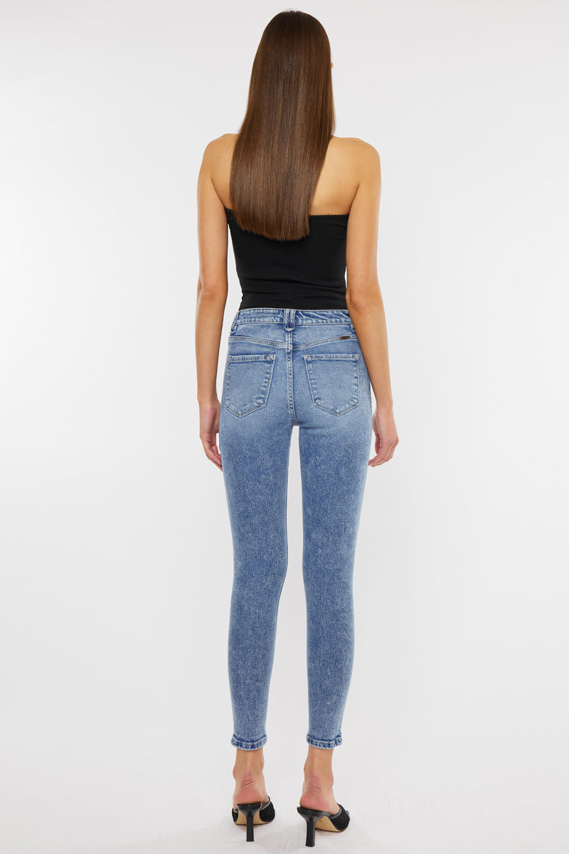 Vincity High Rise Ankle Skinny Jeans - Official Kancan USA