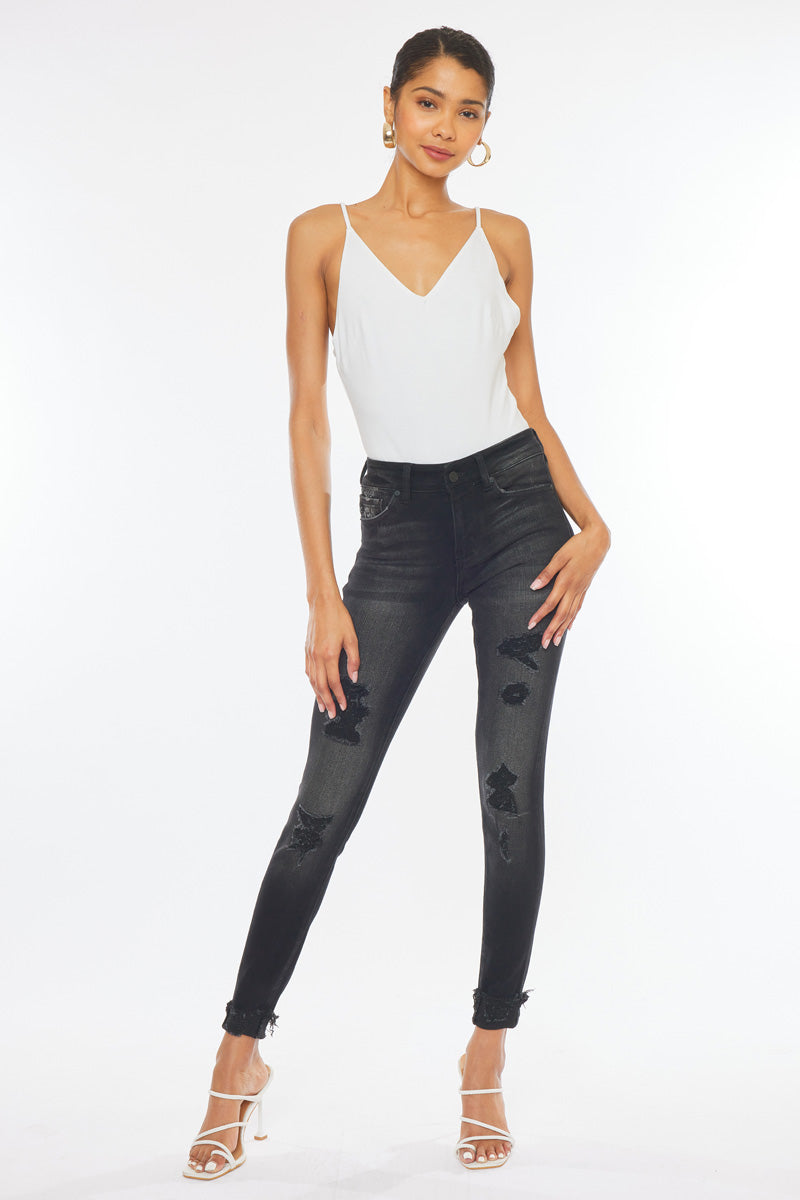 Jessie Mid Rise Super Skinny Jeans - Official Kancan USA