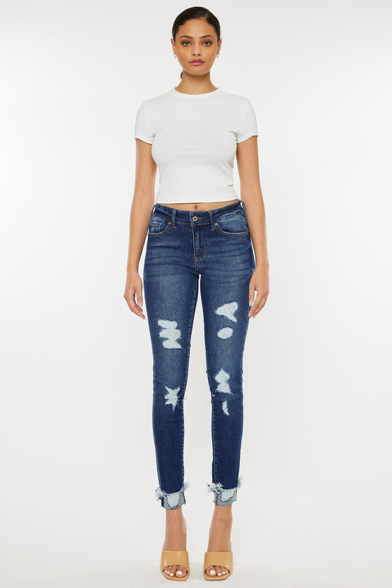 Sienna Mid Rise Super Skinny Jeans - Official Kancan USA
