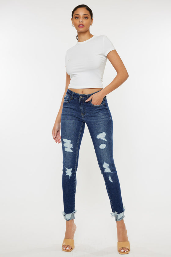 Sienna Mid Rise Super Skinny Jeans - Official Kancan USA
