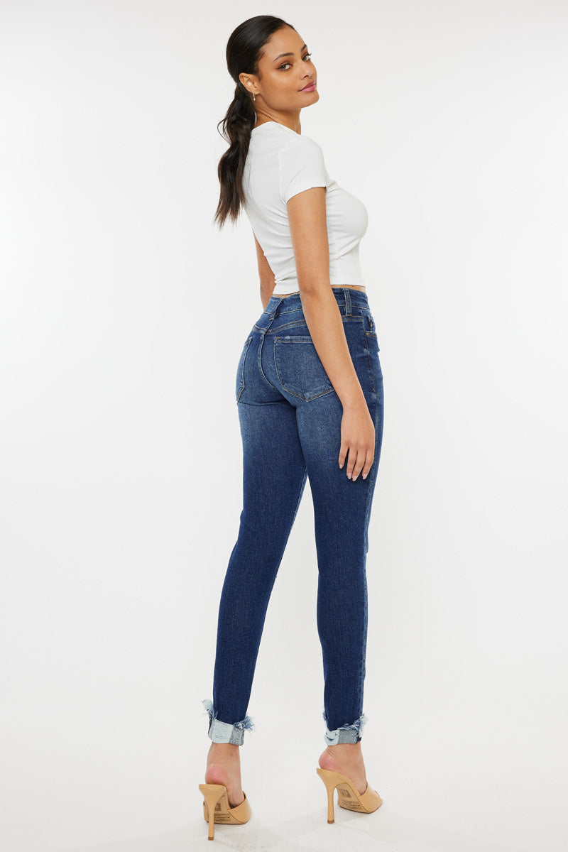 Sienna Mid Rise Super Skinny Jeans - Official Kancan USA