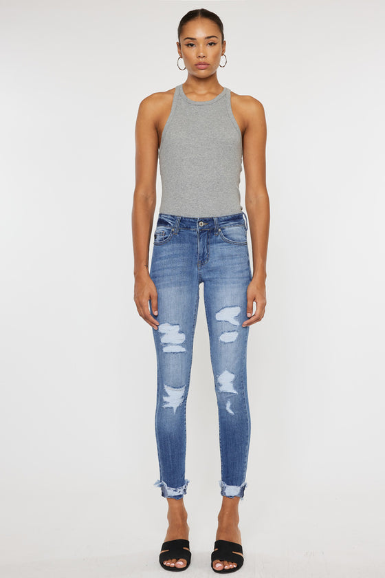 Florence Mid Rise Super Skinny Jeans - Official Kancan USA