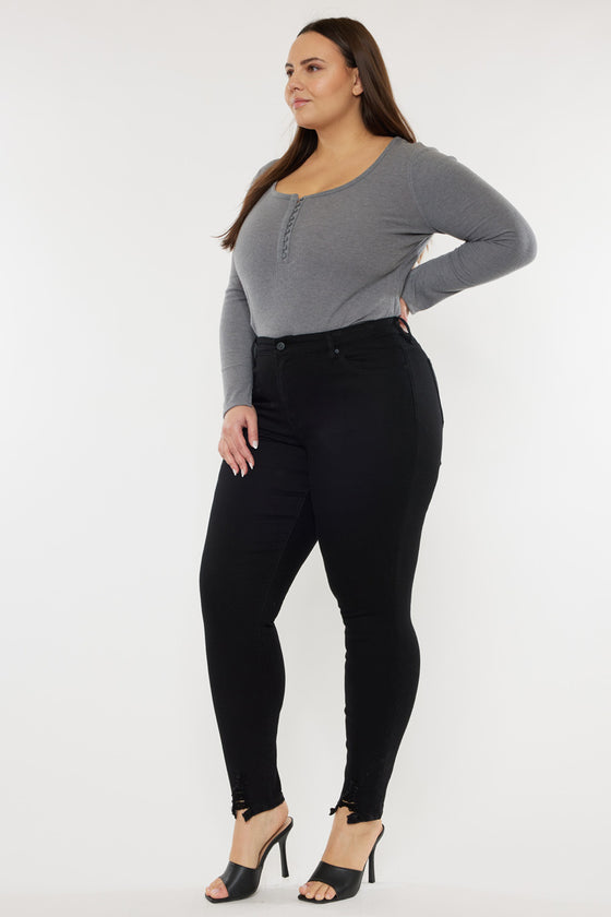 Jones High Rise Ankle Skinny Jeans (Plus Size) - Official Kancan USA