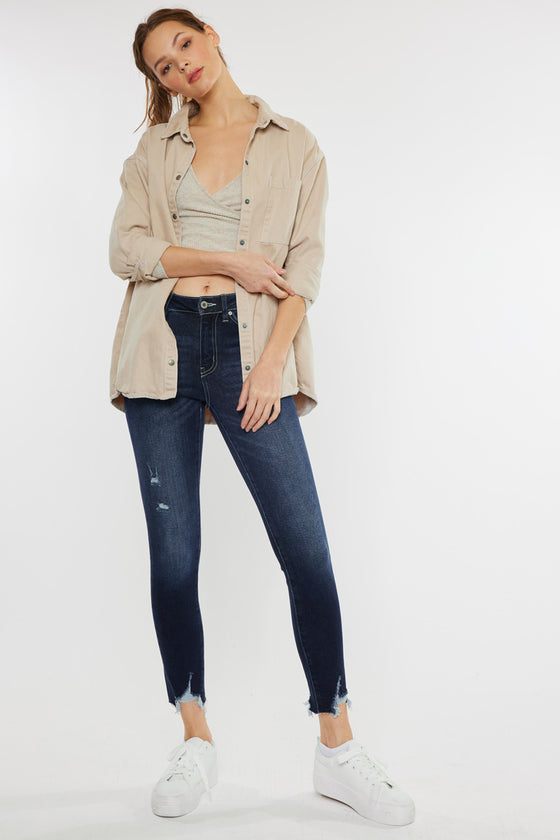 Aiya High Rise Ankle Skinny Jeans - Official Kancan USA