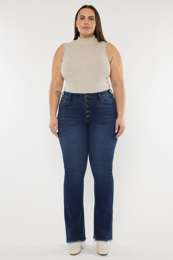 Yvette High Rise Flare Jeans - Plus - Official Kancan USA