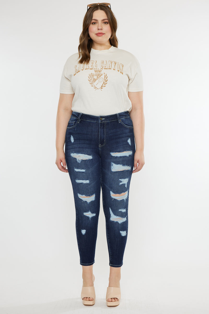 Tanya High Rise Super Skinny Jeans (Plus Size) - Official Kancan USA