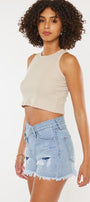Leandra High Rise Crossover Shorts - Official Kancan USA