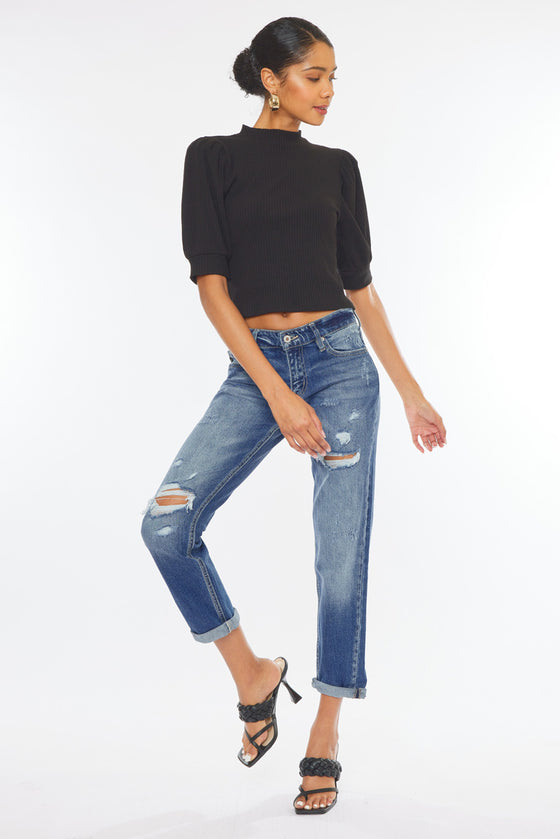 Aries Mid Rise Boyfriend Jeans - Official Kancan USA