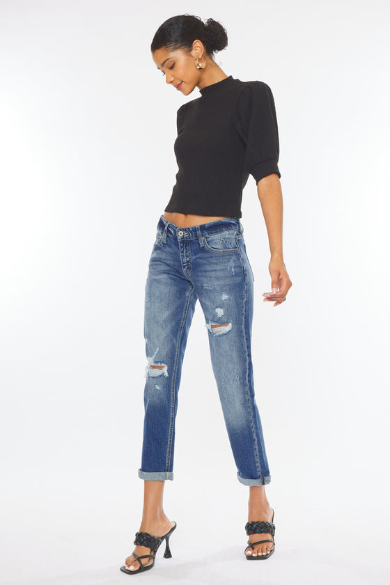 Aries Mid Rise Boyfriend Jeans - Official Kancan USA