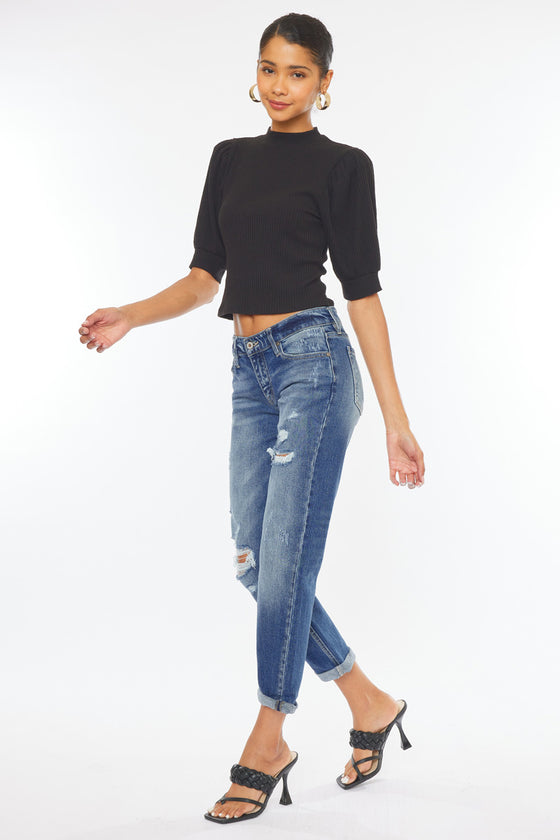 Aries Mid Rise Boyfriend Jeans - Official Kancan USA