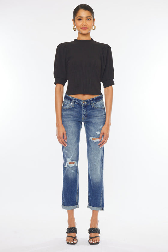 Aries Mid Rise Boyfriend Jeans - Official Kancan USA