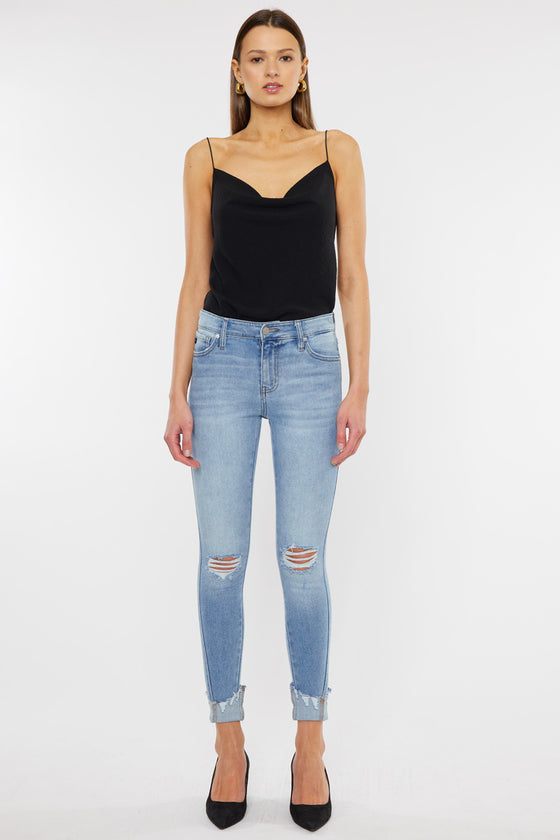 Fleur Mid Rise Ankle Skinny Jeans - Official Kancan USA