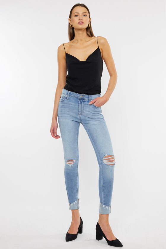 Fleur Mid Rise Ankle Skinny Jeans - Official Kancan USA