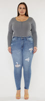 Ivory High Rise Super Skinny Jeans (Plus Size) - Official Kancan USA