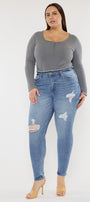Ivory High Rise Super Skinny Jeans (Plus Size) - Official Kancan USA