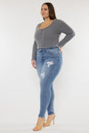 Ivory High Rise Super Skinny Jeans (Plus Size) - Official Kancan USA