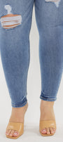 Ivory High Rise Super Skinny Jeans (Plus Size) - Official Kancan USA
