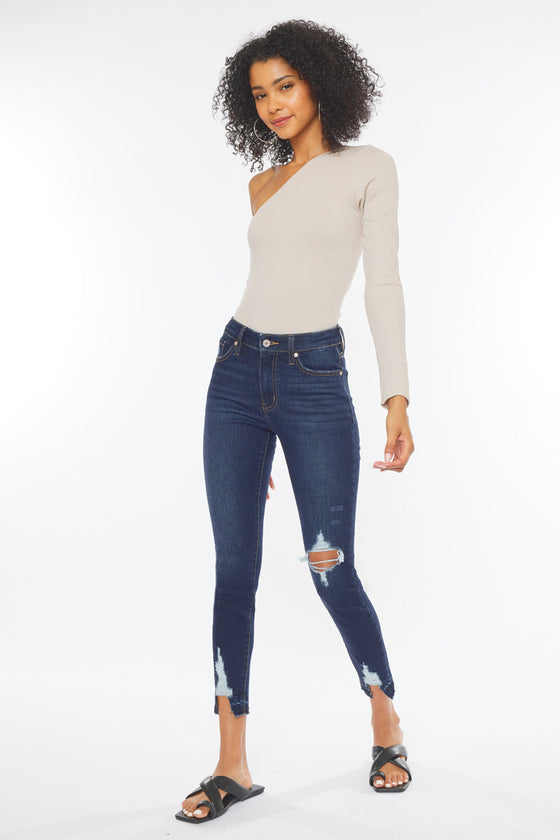 Kendra High Rise Ankle Skinny Jeans - Official Kancan USA