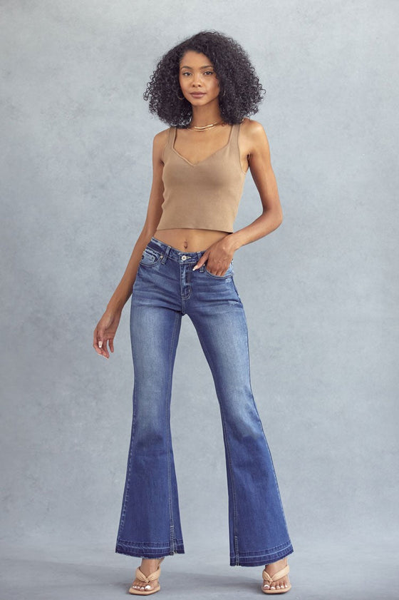 Heidi Mid Rise Flare Jeans - Official Kancan USA