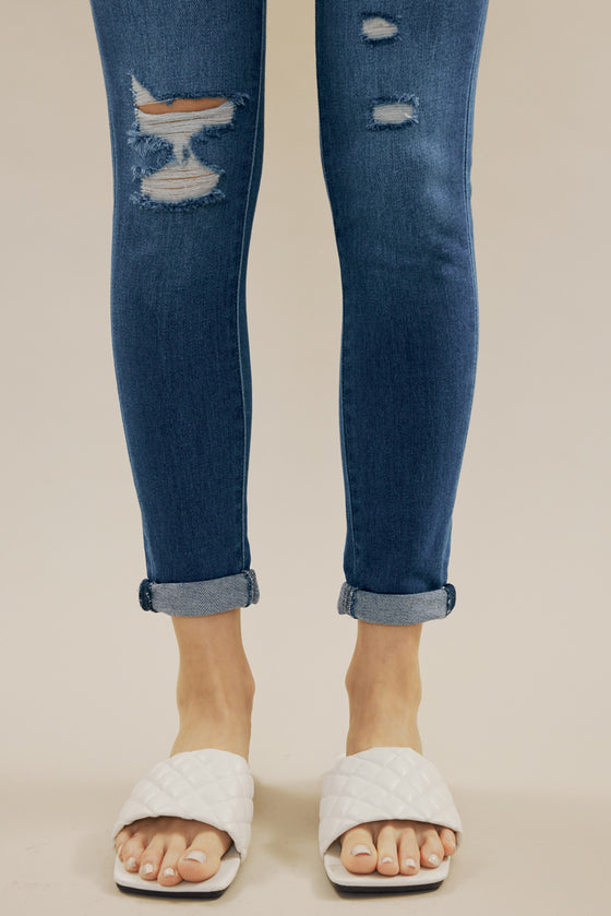 Hudson Mid Rise Ankle Skinny Jeans - Official Kancan USA