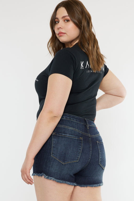 Ellie High Rise Shorts (Plus Size) - Official Kancan USA