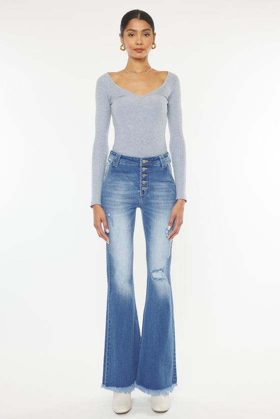 Sian High Rise Flare Jeans - Official Kancan USA